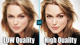 How to depixelate images And Convert Into High Quality Photo in Photoshop [upl. by Lander]