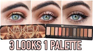 3 Looks 1 Palette  NEW Urban Decay Naked Reloaded Palette [upl. by Branca]