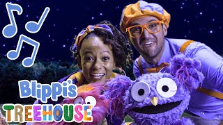 Nighttime Song  BLIPPIS TREEHOUSE  Educational Songs For Kids [upl. by Rusert]