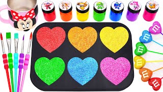 Satisfying Video l How To Make Rainbow Lollipop Candy Hearts FROM 6 Glitter Slime Pool Cutting ASMR [upl. by Minna311]