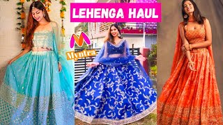 Myntra Lehenga Haul  Branded Designer Lehengas for EngagementSangeetWedding [upl. by Tugman]