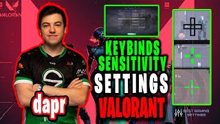 Sentinels dapr Valorant Settings Sensitivity Keybinds Crosshair and Setup 2021 [upl. by Einatsed]