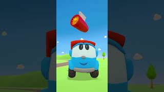 Leo the truck amp the flying harvester Funny adventures with robots Cars and farm vehicles for kids [upl. by Zoldi]