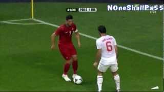 Amazing trick by Cristiano Ronaldo on Hamit Altintop [upl. by Gonick]