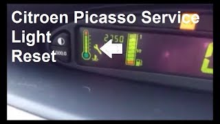 Citroen Picasso Service Light Reset [upl. by Brause]