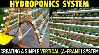 Creating a Simple Hydroponics System at Home  Vertical Aframe Farming Design [upl. by Ramsay]