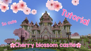 CHERRY BLOSSOM CASTLE TUTORIAL [upl. by Eirrod]