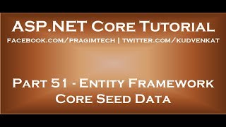 Entity framework core seed data [upl. by Leid]