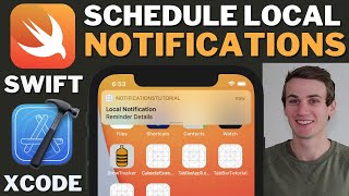 Schedule Local Notifications Swift Xcode Tutorial [upl. by Bihas522]