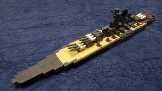 Lego Yamato Moc WW2 Battleship Speedbuild World War Two Navy Ship Build Tutorial Video [upl. by Orodisi652]