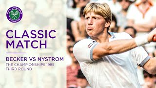 Boris Becker vs Joakim Nystrom  Wimbledon 1985 third round  Full Match [upl. by Vatsug428]