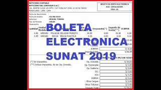 ➡️ Cómo emitir una Boleta Electrónica 2019  SUNAT ACTUALIZADO [upl. by Diarmuid803]