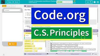 Codeorg Lesson 34 Parameters and Return Practice  Tutorial with Answers  Unit 7 CSP 2022 [upl. by Nylecoj]