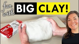 Air Dry Clay TIPS  Going BIG  DIY LARGE CLAY DISH [upl. by Kral407]