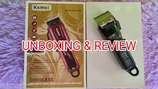 KEMEI MODEL KM2600 UNBOXINGREVIEW [upl. by Sej20]