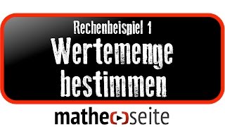 Wertebereich einer Funktion bestimmen Beispiel 1  A1106 [upl. by Grata]