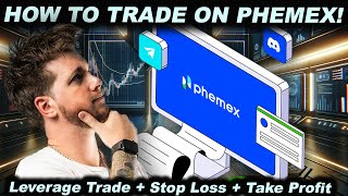 PHEMEX TRADING TUTORIAL Leverage Trade Crypto  How To Set A Stop Loss [upl. by Ehttam]