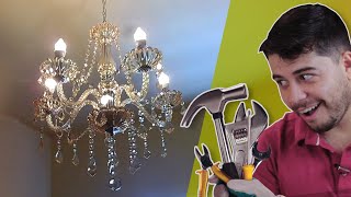 💡 Deu gosto INSTALAR esse LUSTRE de CRISTAL MARAVILHOSO [upl. by Oriana]