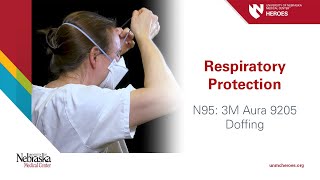 Respirator User Guide N95 3M Aura 9205  Doffing [upl. by Adnovaj]