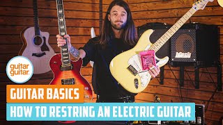 How To Restring an Electric Guitar 🎸  A Complete Guide [upl. by Cloots]