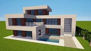 MINECRAFT MODERNES HAUS bauen TUTORIAL HAUS 143 [upl. by Eelinej]