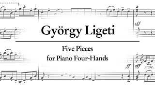 György Ligeti  Five pieces for Piano FourHands [upl. by Florin]