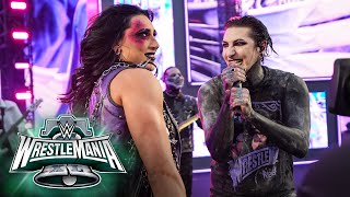 Rhea Ripley and Motionless in White rock out at WrestleMania WrestleMania XL Saturday highlights [upl. by Muslim]