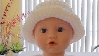 Crochet Quick Baby Hat with Brim [upl. by Enyaz]