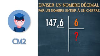 Division euclidienne dun nombre décimal par un nombre à un chiffre  CM2  Petits Savants [upl. by Rabka]