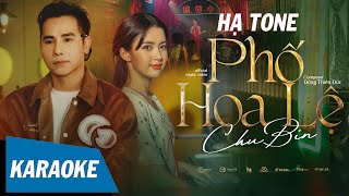 KARAOKE HẠ TONE Phố Hoa Lệ  Chu Bin [upl. by Benedick]