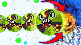 AGARIO 5 MINUTE SERVER DESTROYING DOUBLESPLIT MASSIVE AUTOSPLIT MASS AGARIO UNCUT GAMEPLAY [upl. by Ahsienal208]