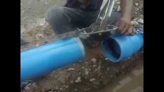 how to connect 6quot pvc pipe [upl. by Naeerb390]