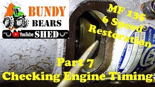 MF135 Restoration 7 Timing and Removing the Injection Pump [upl. by Stokes]