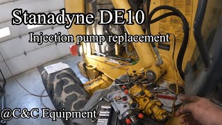 Stanadyne DE10 injection pump replacement Deere 4045 level 12 fuel system [upl. by Htennek]