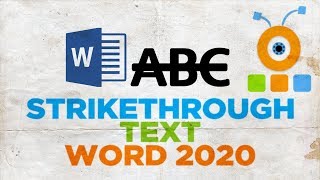 How to Strikethrough Text in Microsoft Word 2020 [upl. by Annavaig]