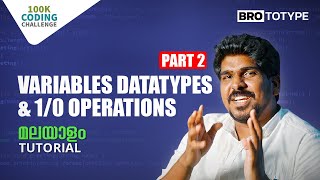 Part 2  Variables Datatypes amp IO Operations  C Programming Malayalam Tutorial [upl. by Sherurd]