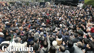 Hundreds flock to get historic newspaper in Tokyo on day Japan announces new imperial era [upl. by Knighton]