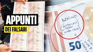 Sulle banconote da 50 euro contraffatte gli appunti dei falsari “Benino aumentare rosso” [upl. by Trimble]