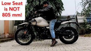 RE Himalayan 450 SEAT HEIGHT REVIEW [upl. by Niasuh]