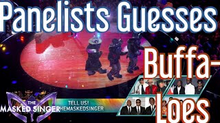 Panelists Guesses on Buffaloes  The Masked Singer USA Season 12 Ep 2 [upl. by Yenattirb374]