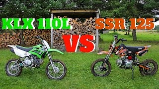 PIT BIKE COMPARISON SSR 125 vs KLX110L [upl. by Cotsen]