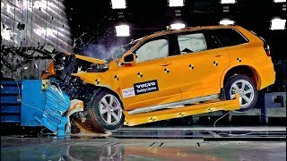 Volvo XC90 Frontal Offset Crash Test at 80 Kmh 50 Mph [upl. by Joni]