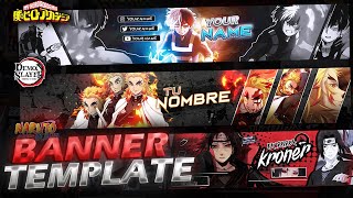 BANNERS TEMPLATES ANIME ITACHIKYOJUROTODOROKI PHOTOSHOP 2020 [upl. by Marrilee]