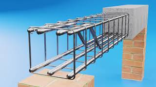 BEAM REINFORCEMENT DETAILS WITH HANGER BARS  ANCHOR BARS  STIRRUPS  ANIMATION VIDEO [upl. by Conroy815]