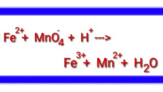 Balance redox reaction by ion electron method or half reaction method Fe2MnO4HFe3Mn2H2O [upl. by Enihsnus]