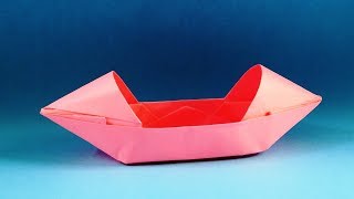 How to make a paper boat that floats  Origami boat  canoe [upl. by Meagher276]