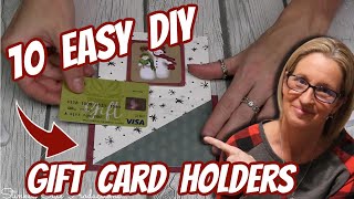 10 EASY DIY GIFT CARD HOLDERS on a BUDGET [upl. by Shiau]