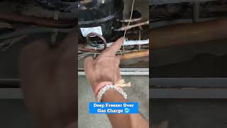 Deep Freezer Gas Charging  Over Gas Charge 🥶 [upl. by Toney]