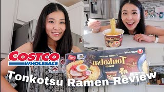 Costco Instant Ramen NongShim Premium Noodle Soup Tonkotsu Ramen ReviewCostco Asian Food Review [upl. by Gabrielli]