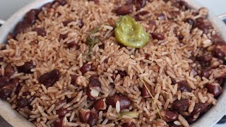 HOW TO MAKE JAMAICAN RICE PEAS  CARIBBEAN RICE amp PEAS [upl. by Hogue]